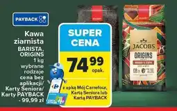 Carrefour Kawa ziarnista Jacobs BARISTA ORIGINIS oferta