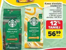 Carrefour Kawa ziarnista Starbucks różne rodzaje oferta