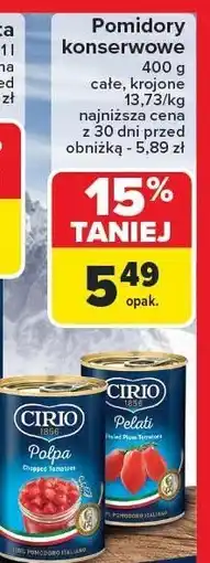 Carrefour Pomidory konserwowe Cirio 400g oferta