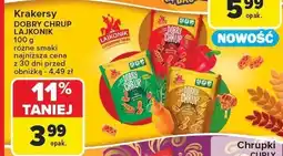 Carrefour Krakersy Dobry Chrupak Lajkonik różne smaki 100g oferta
