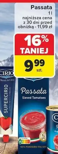 Carrefour Passata przecier pomidorowy Cirio oferta