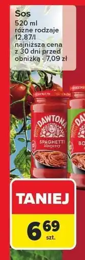 Carrefour Sos Dawtona Pasta z naszego pola 520 g oferta
