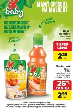 Carrefour Deser dla dzieci w saszetce Lubella K baby oferta