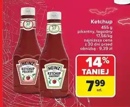 Carrefour Ketchup Heinz pikantny, łagodny 455 g oferta