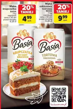 Carrefour Mąka orkiszowa tortowa BASIA 1 kg oferta