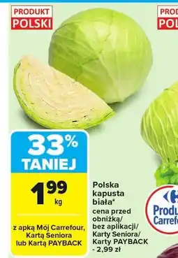 Carrefour Kapusta polska biała Carrefour oferta