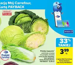 Carrefour Kapusta polska pekińska, płaska na gołąbki, włoska Carrefour oferta