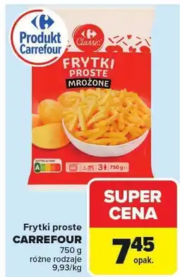 Carrefour Frytki proste mrożone Carrefour oferta
