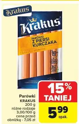 Carrefour Parówki KRAKUS różne rodzaje oferta