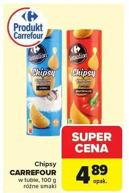 Carrefour Chipsy CARREFOUR w tubie oferta