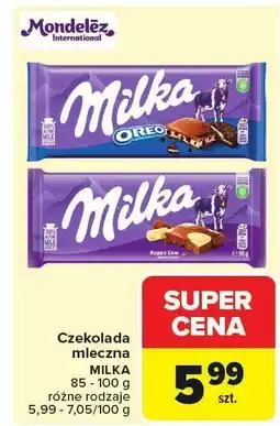 Carrefour Czekolada mleczna MILKA różne rodzaje Oreo/KnusperKeks oferta