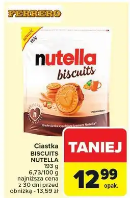 Carrefour Ciastka BISCUITS NUTELLA oferta