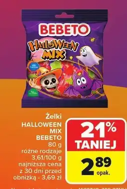Carrefour Żelki HALLOWEEN MIX BEBETO 80 g różne rodzaje oferta