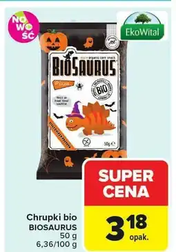 Carrefour Chrupki bio BIOSAURUS 50g EkoWital oferta