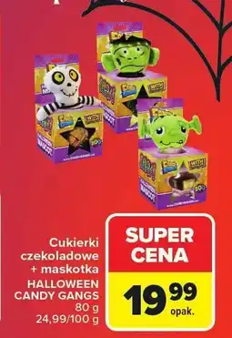 Carrefour Cukierki czekoladowe + maskotka HALLOWEEN CANDY GANGS 80 g oferta