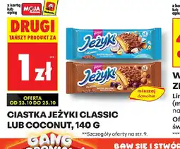 Biedronka CIASTKA JEZYKI CLASSIC LUB COCONUT oferta