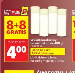 Biedronka Wkład parafinowy do znicza Lumia oferta