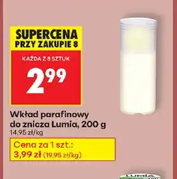Biedronka Wkład parafinowy do znicza Lumina oferta