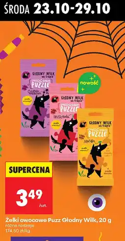 Biedronka Zelki owocowe Puzz Głody Wilk oferta