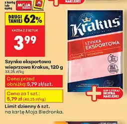 Biedronka Szynka eksportowa wieprzowa Krakus oferta