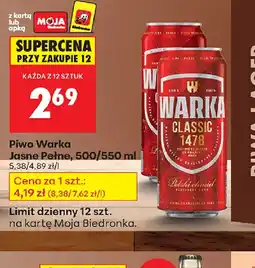 Biedronka Piwo Warka oferta