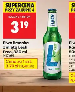 Biedronka Piwo limonka z miętą Lech Free oferta