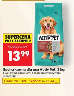 Biedronka Sucha karma dla psa Activ Pet oferta