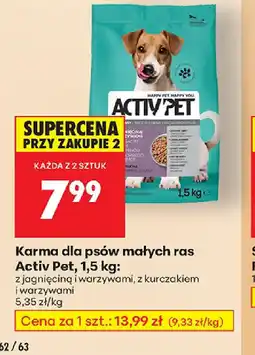 Biedronka Karma dla psów małych ras Activ Pet oferta