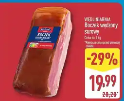 ALDI Boczek wędzony surowy Wedliniarnia oferta
