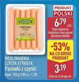 ALDI Parówki z szynki Wedliniarnia Czysta Etykieta oferta