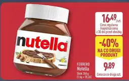 ALDI Krem czekoladowy Nutella Ferrero oferta