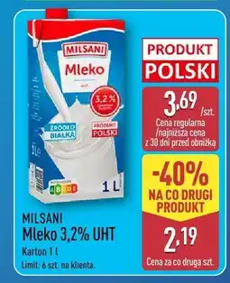 ALDI Mleko 3,2% UHT Milsani oferta