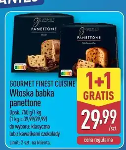 ALDI Włoska babka panettone Gourmet Finest Cuisine oferta