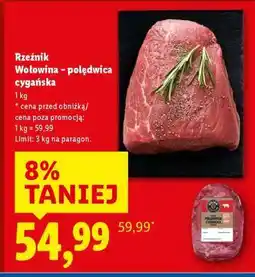 Lidl RZEŹNIK Wołowina – polędwica cygańska oferta