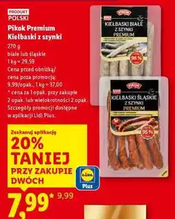 Lidl Pikok Premium Kiełbaski z szynki oferta