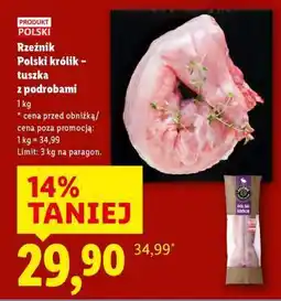 Lidl Rzeźnik Polski królik – tuszka z podrobami oferta