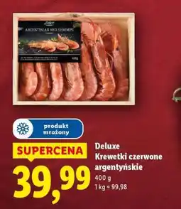 Lidl DELUXE Krewetki czerwone argentyńskie oferta