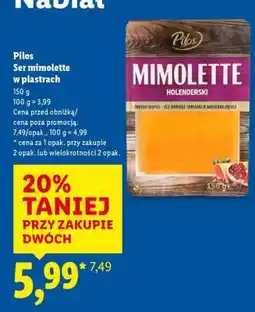 Lidl PILOS Ser mimolette w plastrach oferta