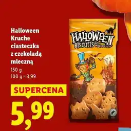 Lidl HALLOWEEN Kruche ciasteczka z czekoladą mleczną oferta