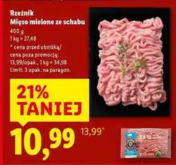 Lidl RZEŹNIK Mięso mielone ze schabu oferta