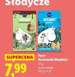 Lidl FAZER Herbatniki Muminki oferta