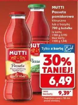 Kaufland MUTTI Passata pomidorowa klasyczna lub z bazylią 700 g butelka oferta