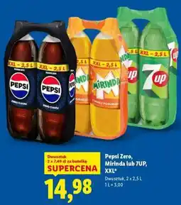 Lidl Pepsi Zero, Mirinda lub 7Up, XXL oferta