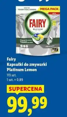 Lidl Fairy Kapsułki do zmywarki Platinum Lemon oferta