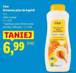 Lidl CIEN Kremowy płyn do kąpieli oferta