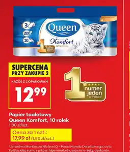 Biedronka Papier toaletowy Queen Komfort oferta