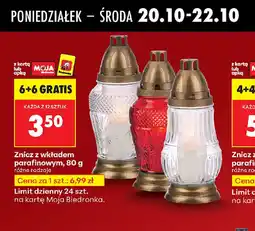 Biedronka Znicz z wkładem parafinowym oferta