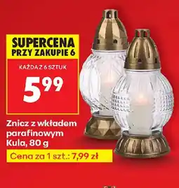 Biedronka Znicz z wkładem parafinowym oferta