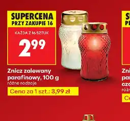 Biedronka Znicz zalewany parafinowy oferta