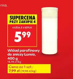 Biedronka Wkład parafinowy do zniczy Lumia oferta